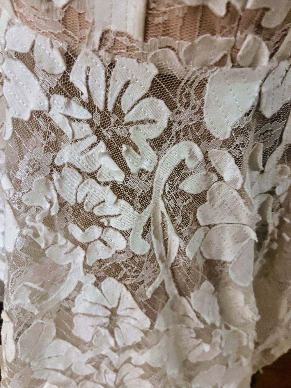 AKIRA Lace Skater Dress in Blush and White - Picture 5 of 7